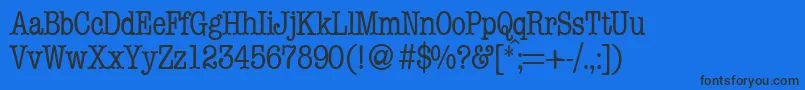 Police ModerntypewritercondRegular – polices noires sur fond bleu