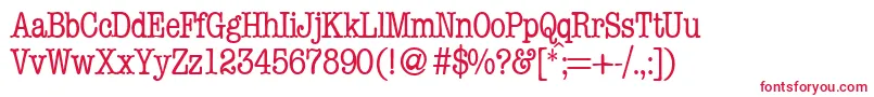 ModerntypewritercondRegular Font – Red Fonts