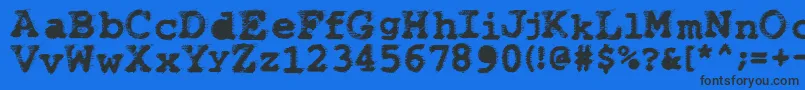 Wbxflack Font – Black Fonts on Blue Background