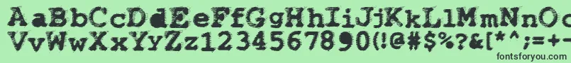 Wbxflack Font – Black Fonts on Green Background