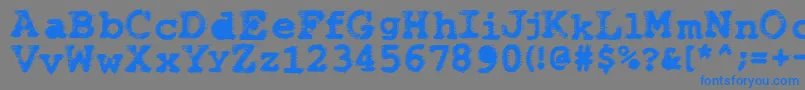 Wbxflack Font – Blue Fonts on Gray Background