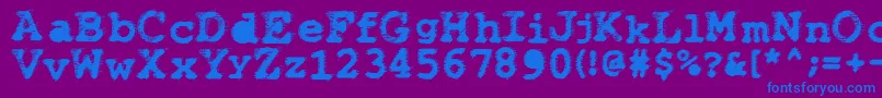 Wbxflack Font – Blue Fonts on Purple Background