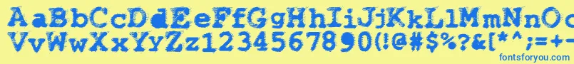 Wbxflack Font – Blue Fonts on Yellow Background