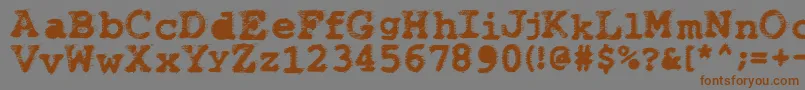 Wbxflack Font – Brown Fonts on Gray Background