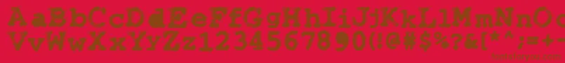 フォントWbxflack – 赤い背景に茶色の文字