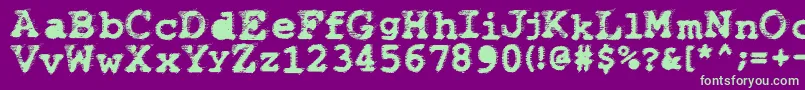 Wbxflack Font – Green Fonts on Purple Background