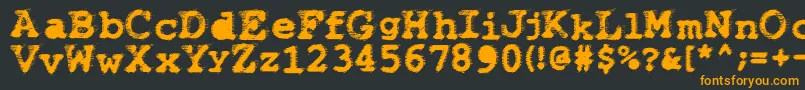 Wbxflack Font – Orange Fonts on Black Background