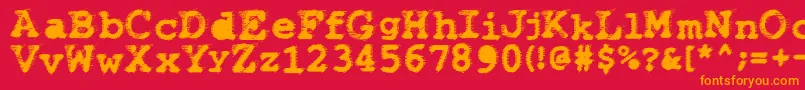 Wbxflack Font – Orange Fonts on Red Background
