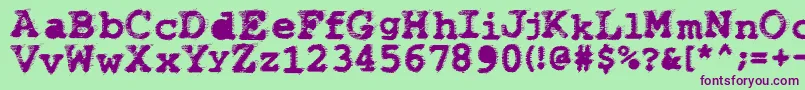 Wbxflack Font – Purple Fonts on Green Background