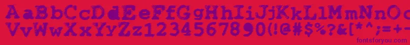 Wbxflack Font – Purple Fonts on Red Background