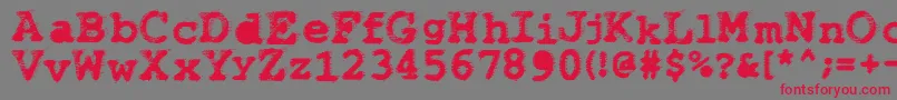 Wbxflack Font – Red Fonts on Gray Background