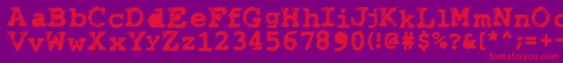 Wbxflack Font – Red Fonts on Purple Background