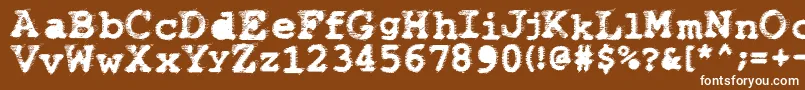 Wbxflack Font – White Fonts on Brown Background