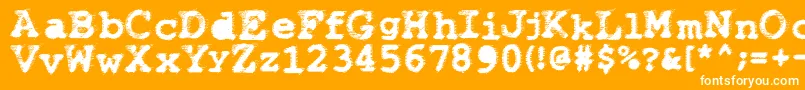 Wbxflack Font – White Fonts on Orange Background