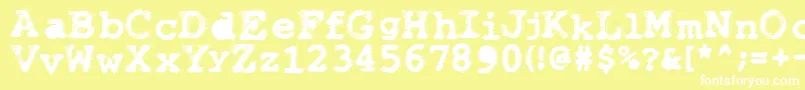 Wbxflack Font – White Fonts on Yellow Background