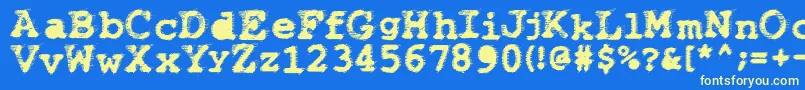 Wbxflack Font – Yellow Fonts on Blue Background