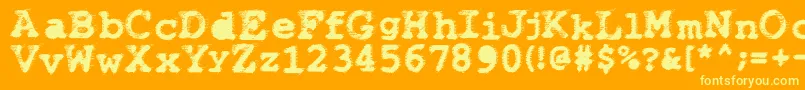 Wbxflack Font – Yellow Fonts on Orange Background