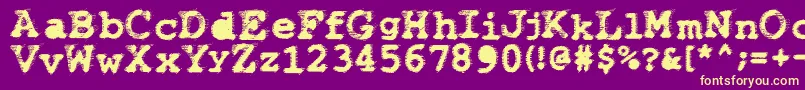 Wbxflack Font – Yellow Fonts on Purple Background