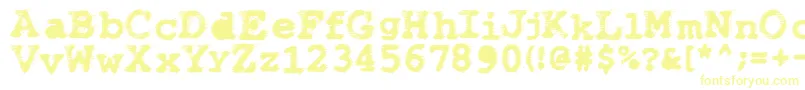 Wbxflack Font – Yellow Fonts on White Background