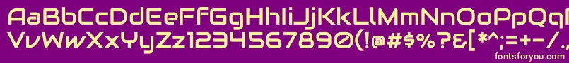 AudiowideRegular Font – Yellow Fonts on Purple Background