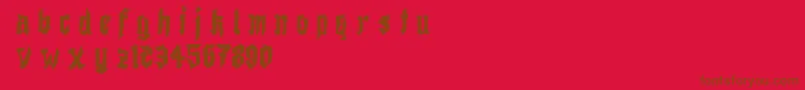 Police DemoShodogothic – polices brunes sur fond rouge