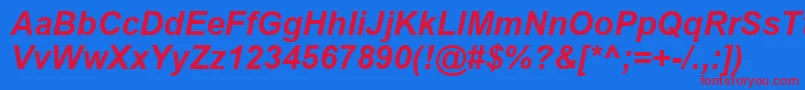 Шрифт Arialbi0 – красные шрифты на синем фоне