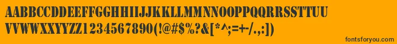 fuente ArmyCondensed – Fuentes Negras Sobre Fondo Naranja
