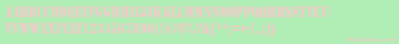 ArmyCondensed Font – Pink Fonts on Green Background