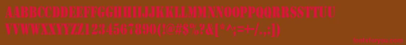 ArmyCondensed Font – Red Fonts on Brown Background