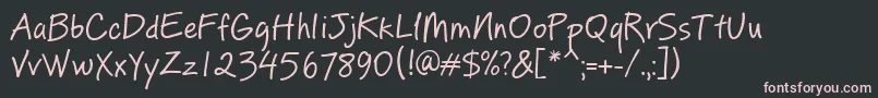 PfreminderproRegular Font – Pink Fonts on Black Background