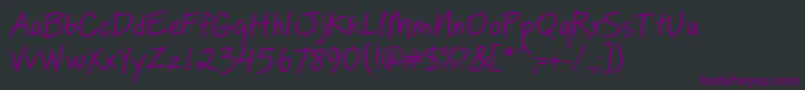 フォントPfreminderproRegular – 黒い背景に紫のフォント