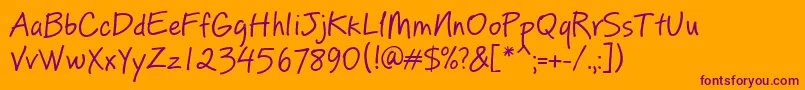 PfreminderproRegular Font – Purple Fonts on Orange Background