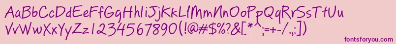 PfreminderproRegular Font – Purple Fonts on Pink Background