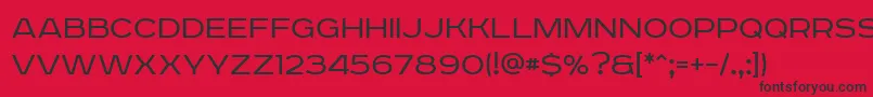 RoadradioLight Font – Black Fonts on Red Background