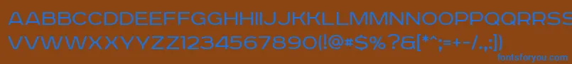 RoadradioLight Font – Blue Fonts on Brown Background