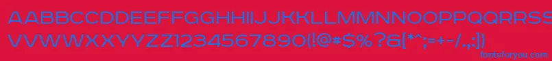 RoadradioLight Font – Blue Fonts on Red Background