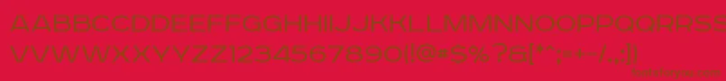 RoadradioLight Font – Brown Fonts on Red Background