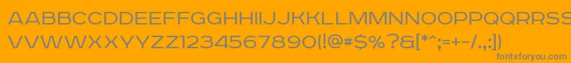 RoadradioLight Font – Gray Fonts on Orange Background