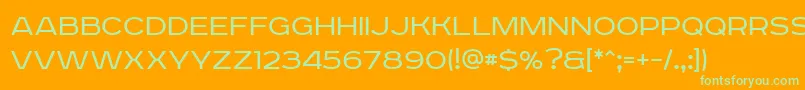 RoadradioLight Font – Green Fonts on Orange Background