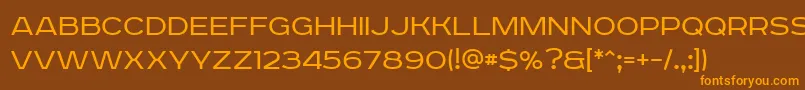 RoadradioLight Font – Orange Fonts on Brown Background