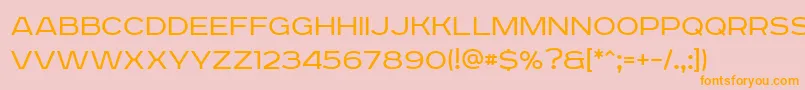 RoadradioLight Font – Orange Fonts on Pink Background