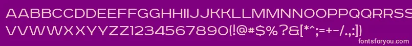 RoadradioLight Font – Pink Fonts on Purple Background