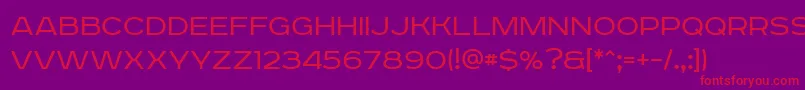 RoadradioLight Font – Red Fonts on Purple Background