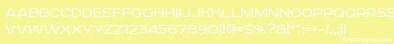 RoadradioLight Font – White Fonts on Yellow Background