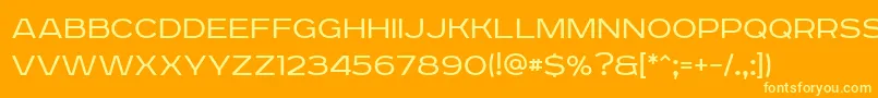 RoadradioLight Font – Yellow Fonts on Orange Background