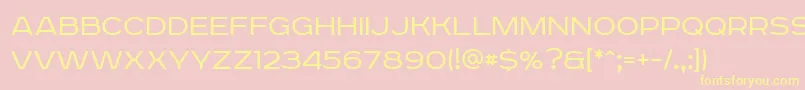 RoadradioLight Font – Yellow Fonts on Pink Background