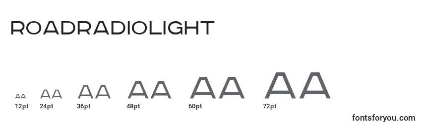RoadradioLight Font Sizes