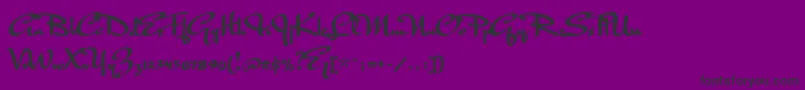 Mrrafkin Font – Black Fonts on Purple Background