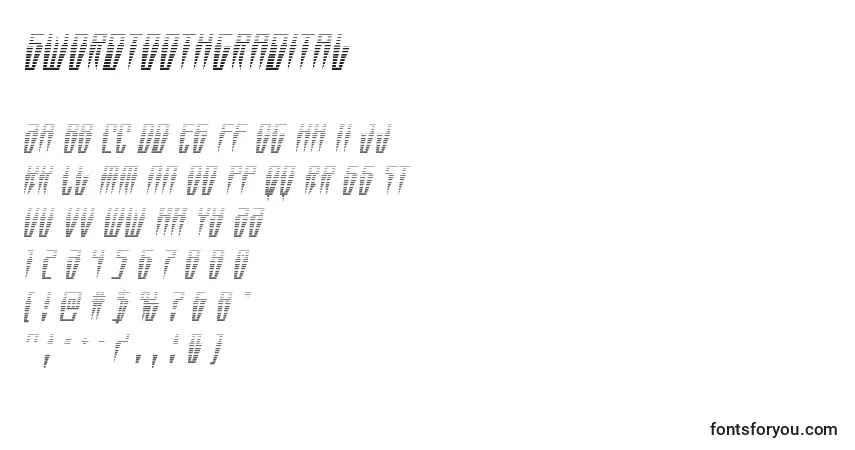 Шрифт Swordtoothgradital – алфавит, цифры, специальные символы