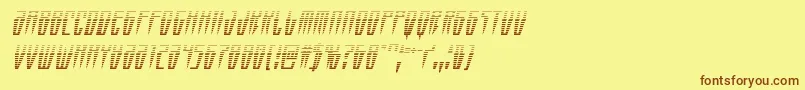 Swordtoothgradital Font – Brown Fonts on Yellow Background